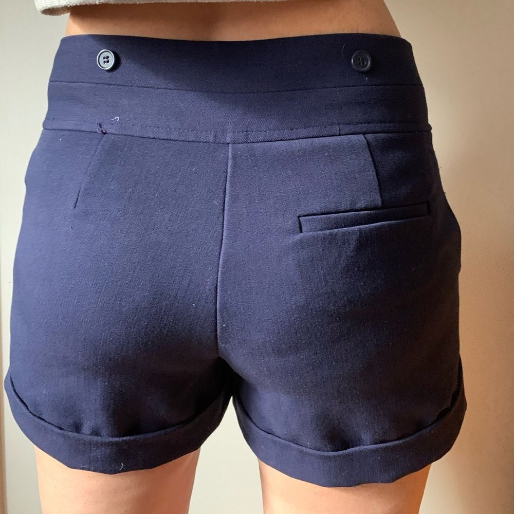 Forever 21 blue folded hem dress shorts, size S/P